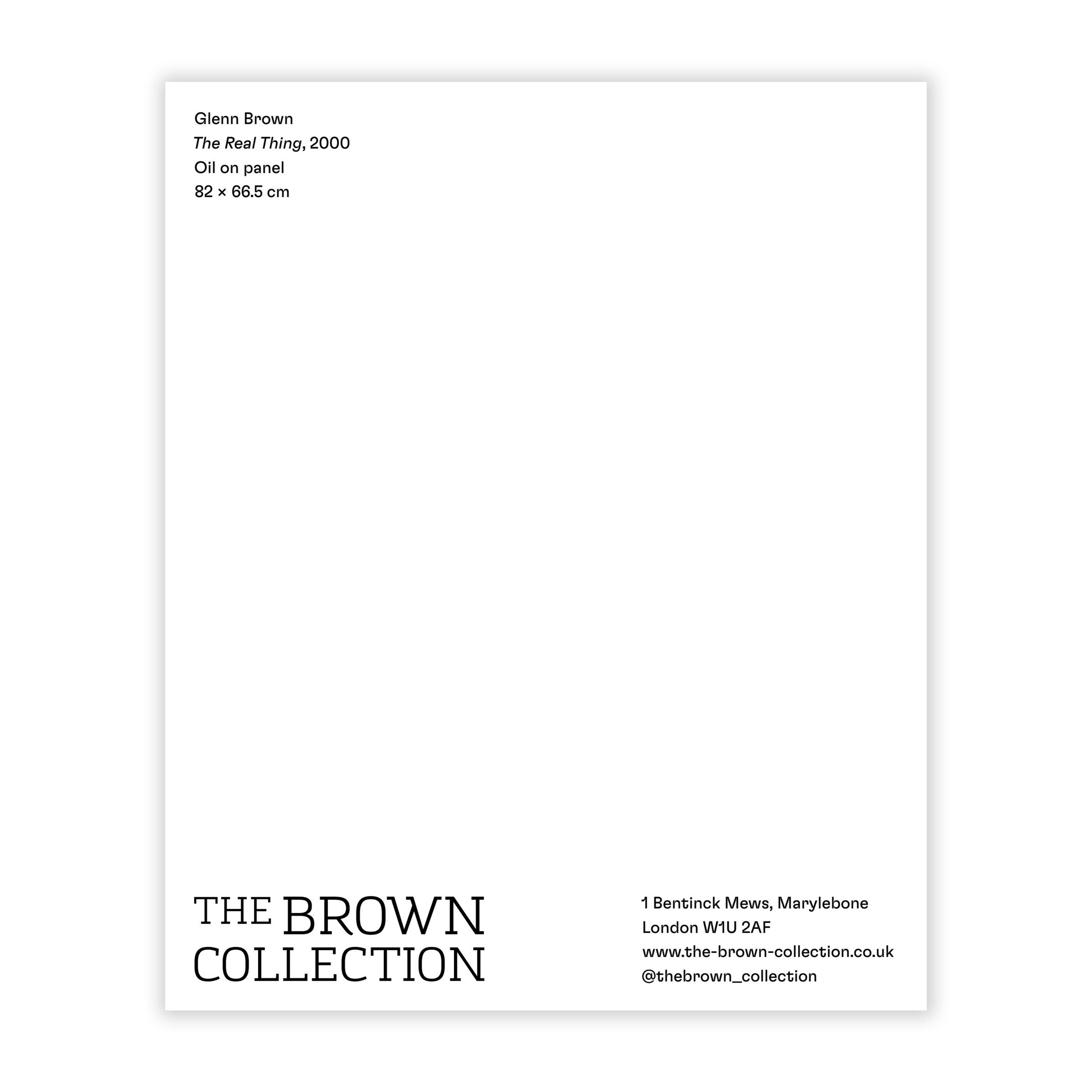 Glenn Brown 'The Real Thing' Postcard