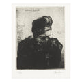 Glenn Brown 'Layered Portrait (after Rembrandt) 7' Etching