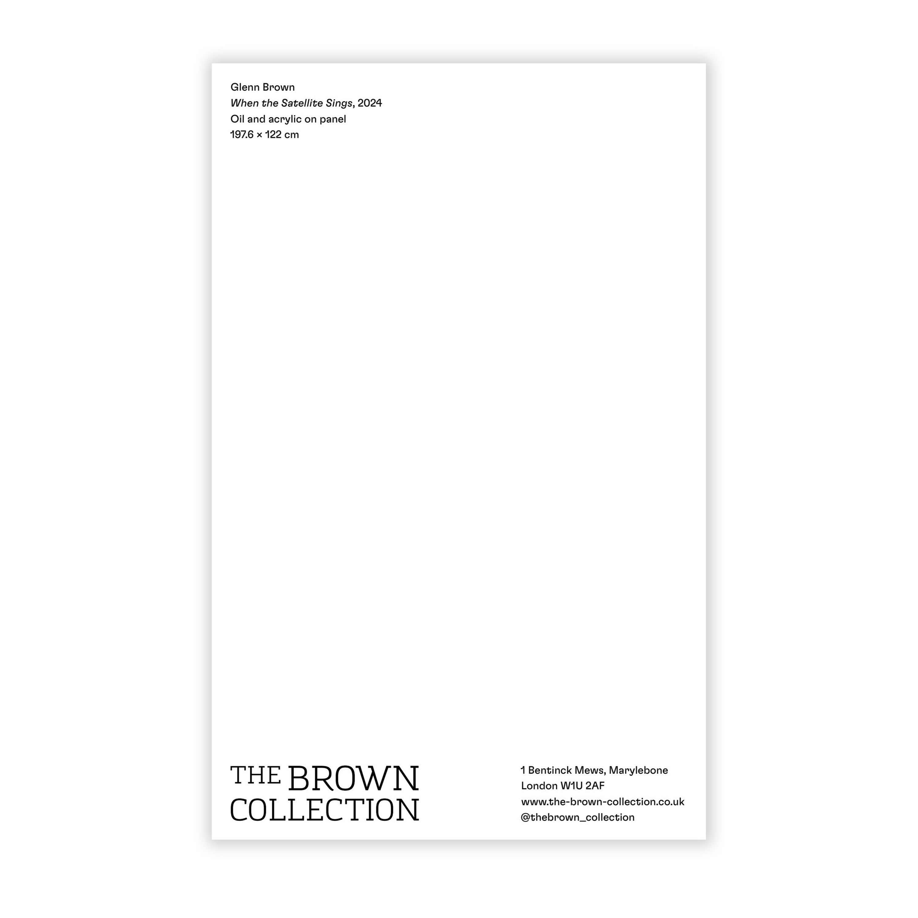 Glenn Brown 'When the Satellite Sings' Postcard