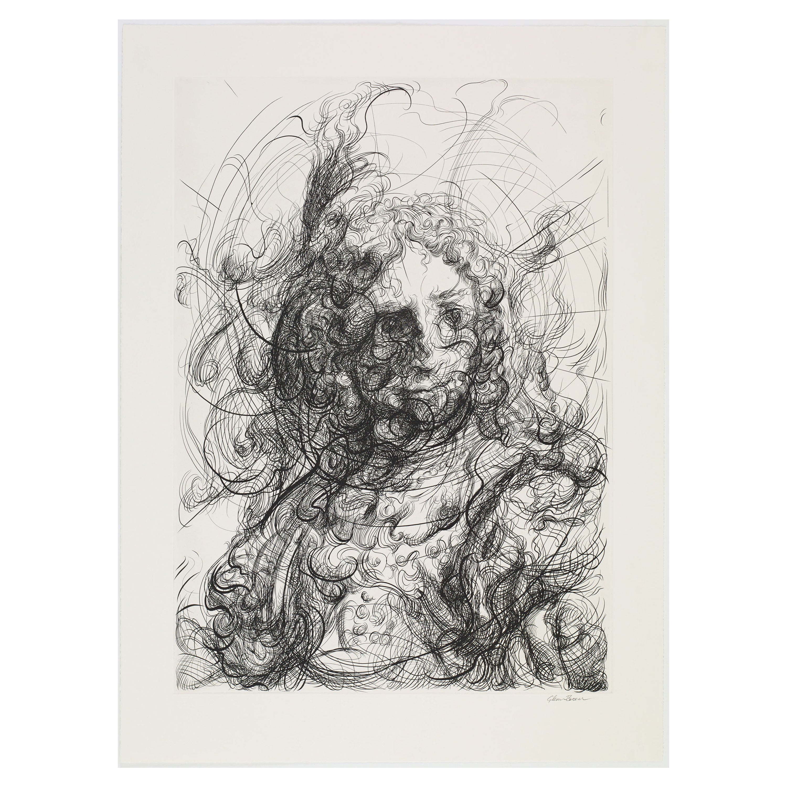 Glenn Brown 'Bring on the Dancing Horses (after Flinck)' Etching