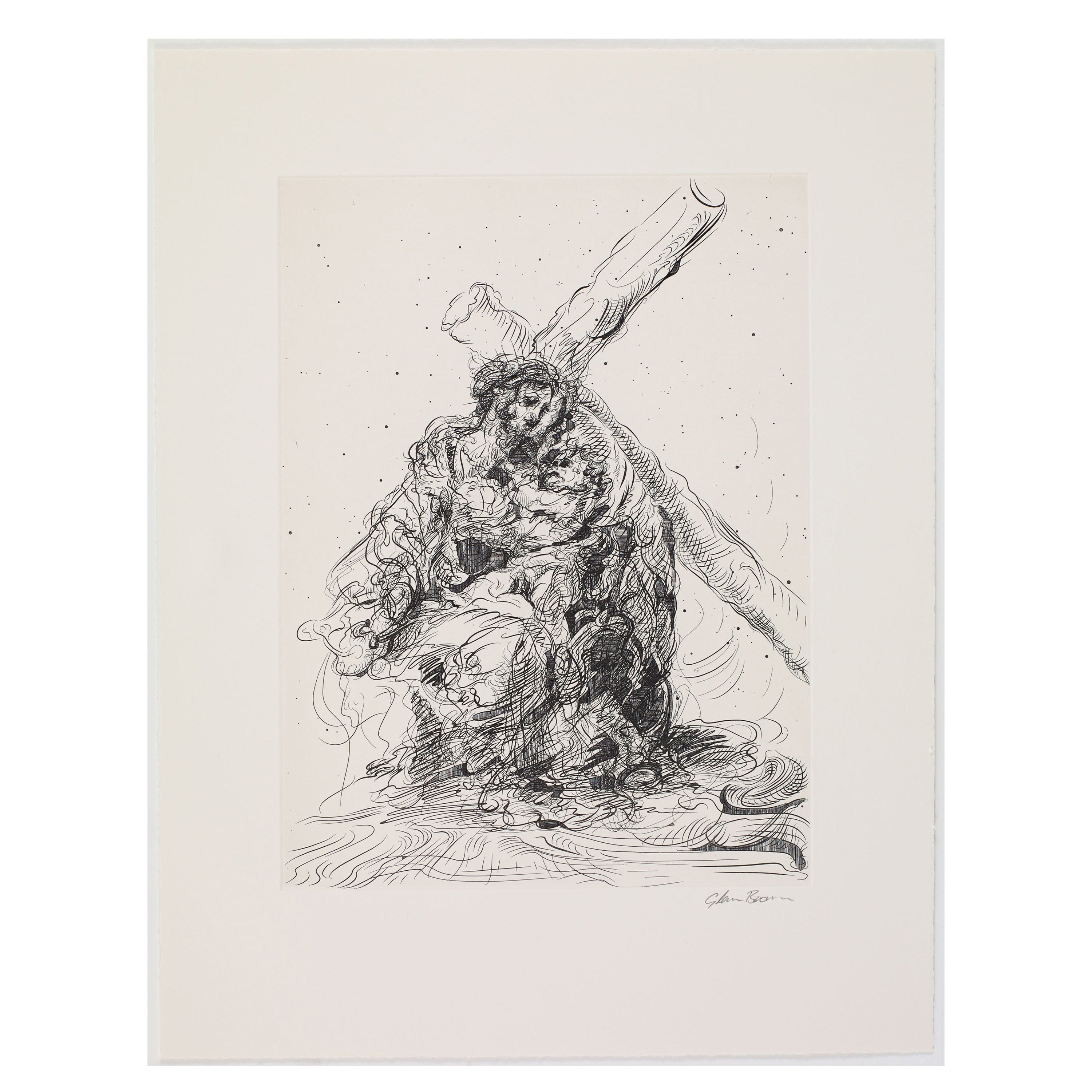 Glenn Brown 'Bring on the Dancing Horses (after Murillo/Murillo)' Etching