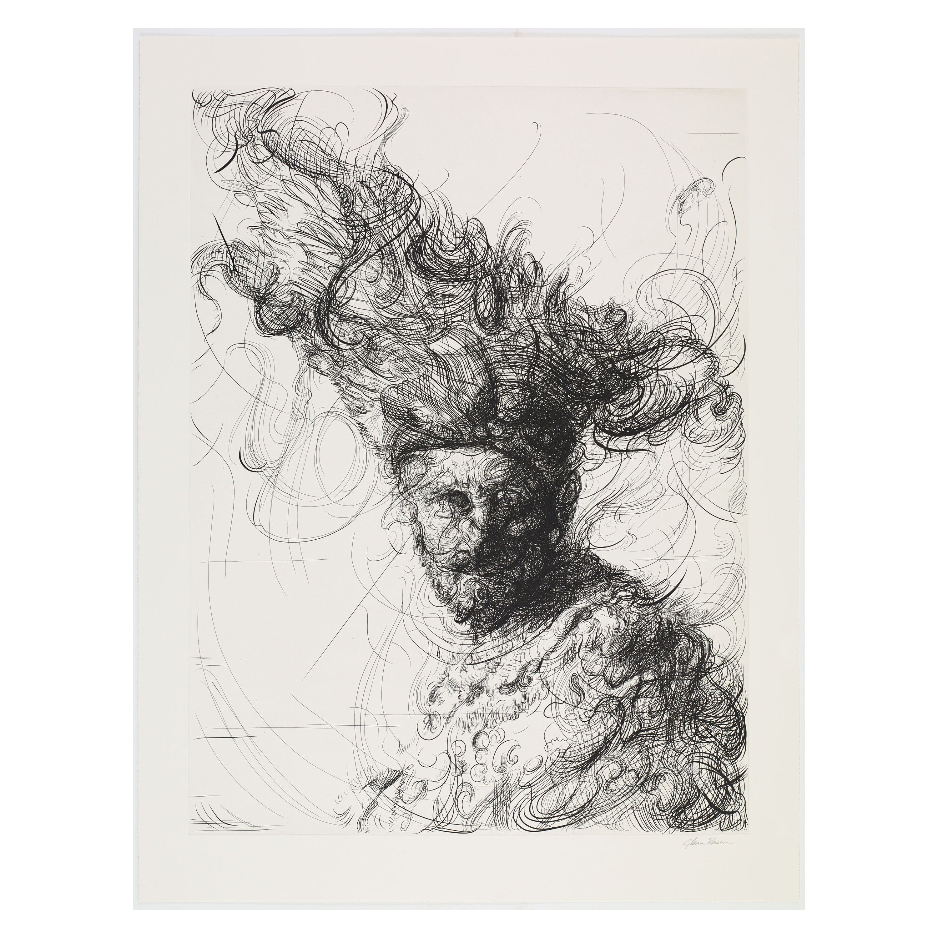 Glenn Brown 'Bring on the Dancing Horses (after Rembrandt)' Etching