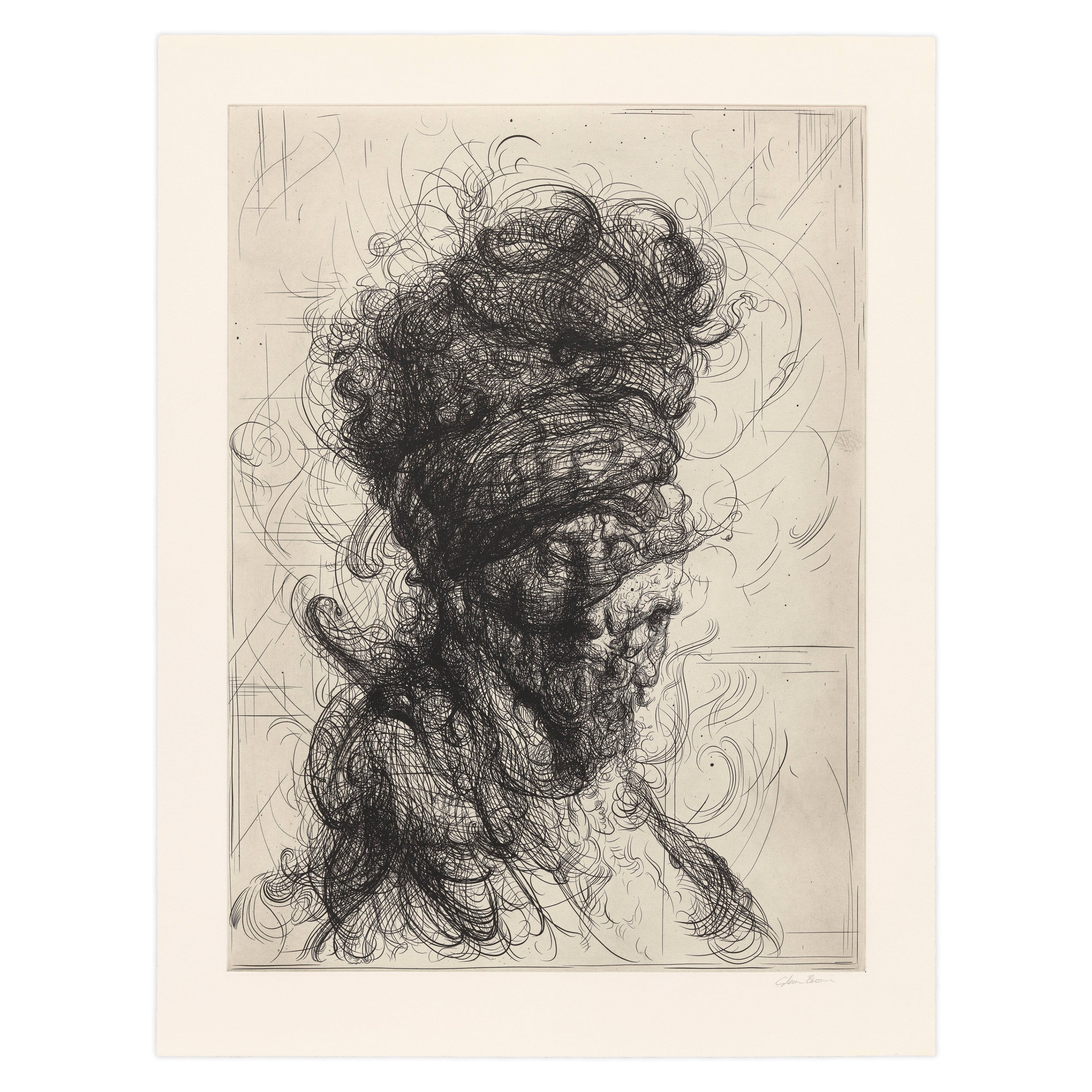 Glenn Brown 'Half-Life (after Rembrandt) 1' Etching