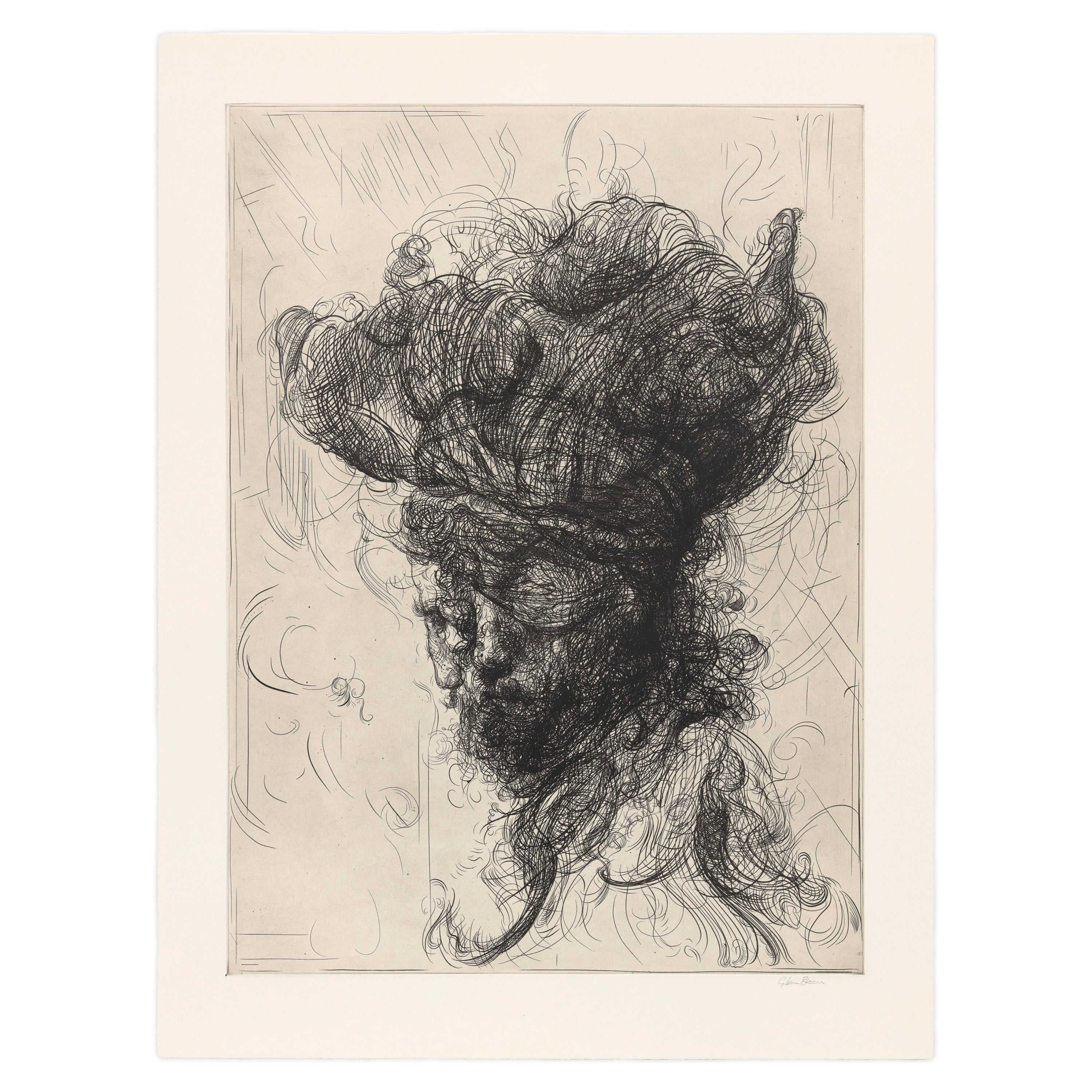 Glenn Brown 'Half-Life (after Rembrandt) 6' Etching